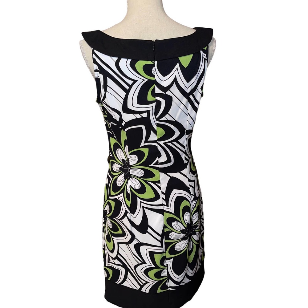 Connected Apparel Women’s Sleevless Sheath Dress Retro Print Size 10